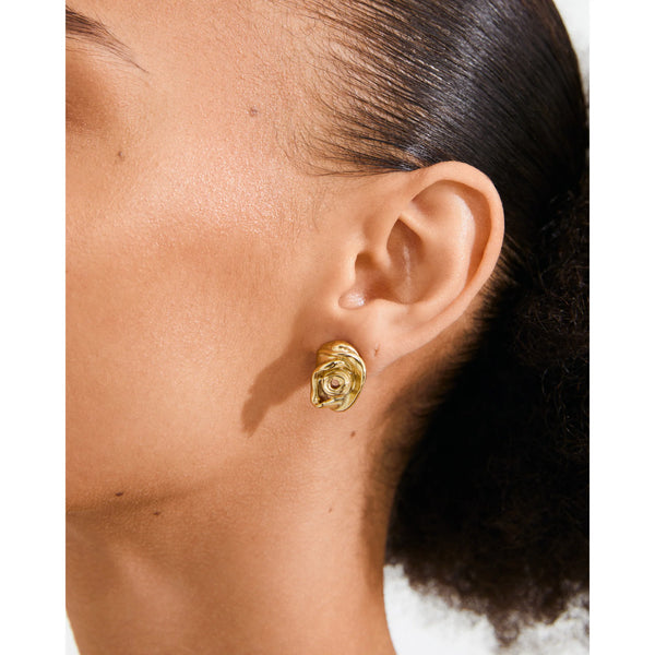 PILGRIM Inner Rose Earrings Gold Plated