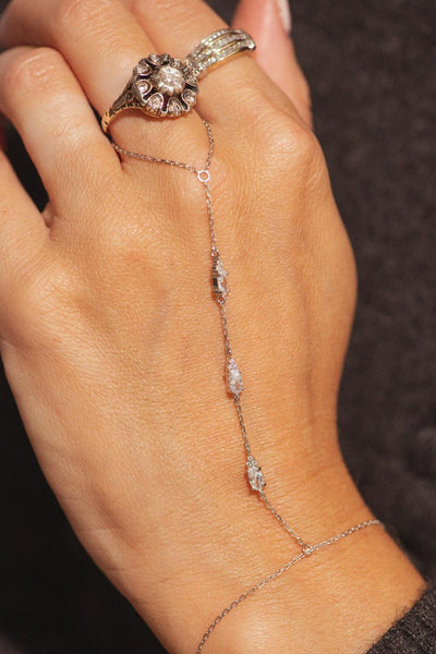 Bobby Rose Luxe Jazzy Silver Handbracelet