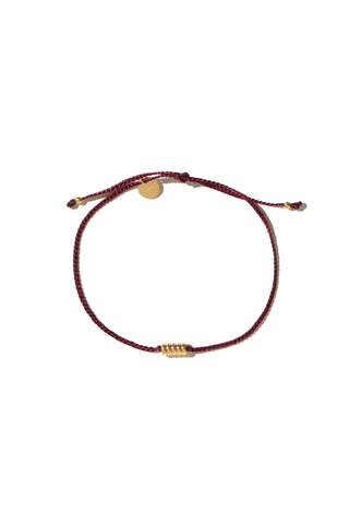 Mimi et Toi Dawson Bracelet Bordeaux Goldplated