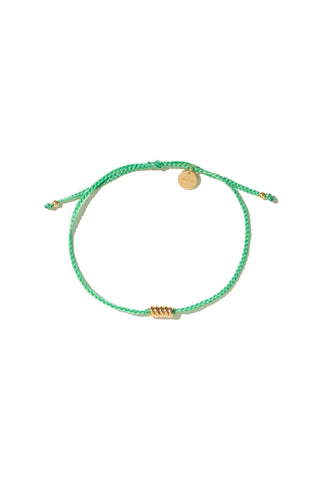 Mimi et Toi Dawson Bracelet Light Green Goldplated