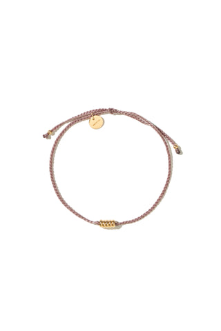 Mimi et Toi Dawson Bracelet Taupe Goldplated
