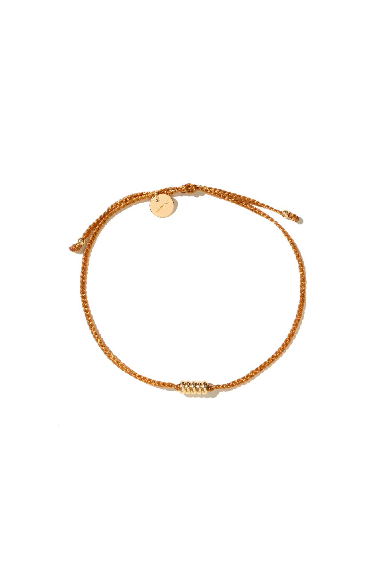 Mimi et Toi Dawson Bracelet Light Brown Goldplated