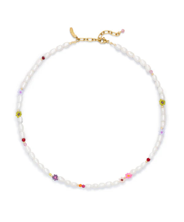 Le Veer Daisy Drop Necklace Gold
