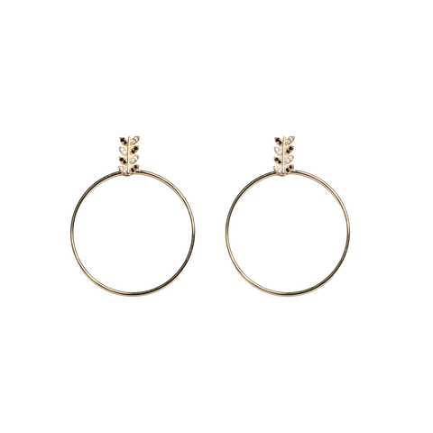 Carmen Collectables Daisy Hoops Black White Goud