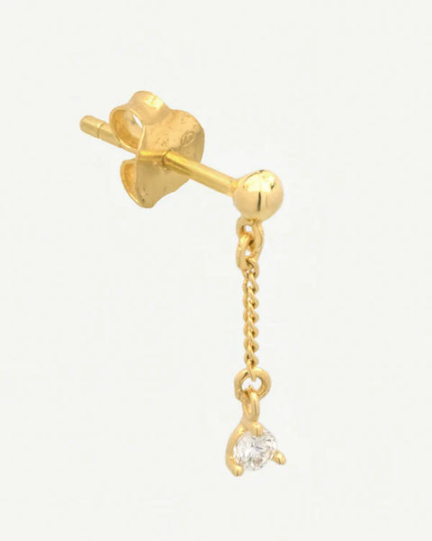 The Spice Of Life Dangle Stud Chain Oorbel Goud