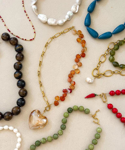 Le Veer Desert Stone Necklace Goldplated