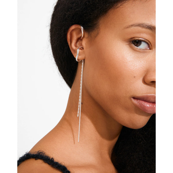 PILGRIM Evon Earcuffs 2 in 1 set Silver Plated