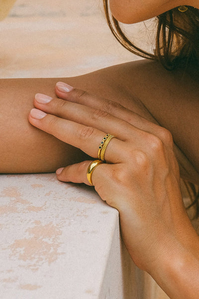 The Spice Of Life Evil Eye Ring Goud