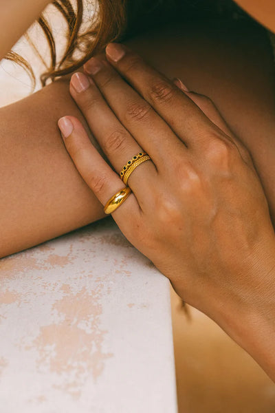 The Spice Of Life Evil Eye Ring Goud