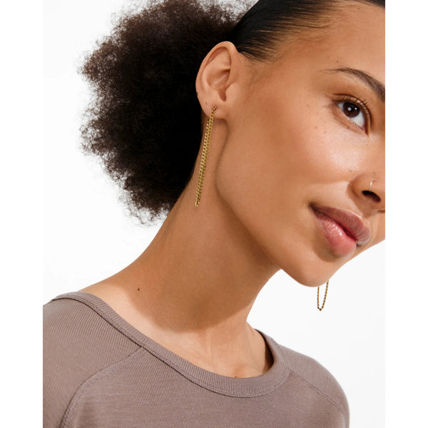 PILGRIM Inner Chain Earrings Gold Plated