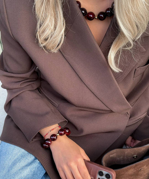 Le Veer Nova Bracelet Burgundy Gold