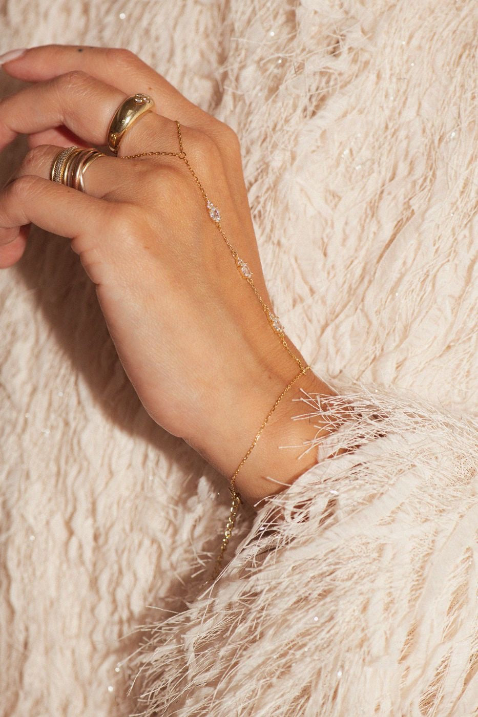 Bobby Rose Luxe Jazzy Handbracelet Goldplated