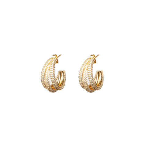 Carmen Collectables Florentina Sparkling Hoops Goud