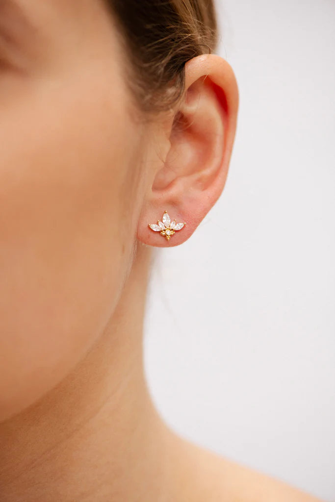 Bobbu Rose Flores White Goldfilled