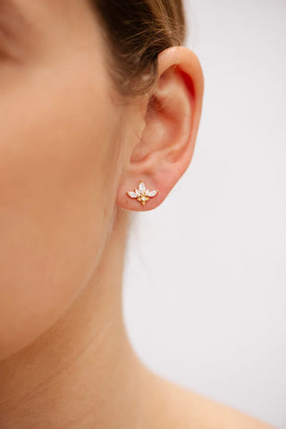 Bobbu Rose Flores White Goldfilled