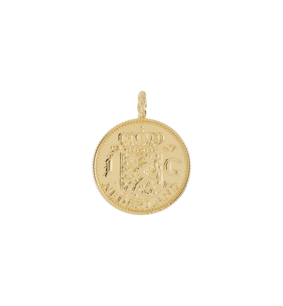 Anna+Nina Fortunate Coin Charm Goldplated