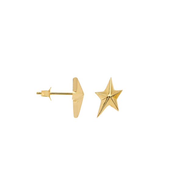 Anna+Nina Single Lonely Star Stud Goldplated
