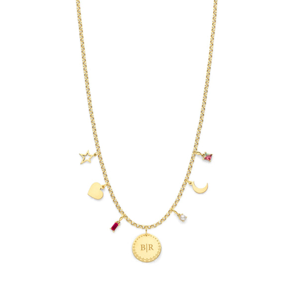 Just Franky Geboortesteen Bedel Baguette November Goud