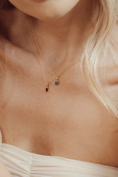 Just Franky Geboortesteen Bedel Baguette April Goud