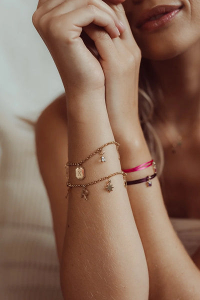 Just Franky Geboortesteen Bedel Baguette November Goud