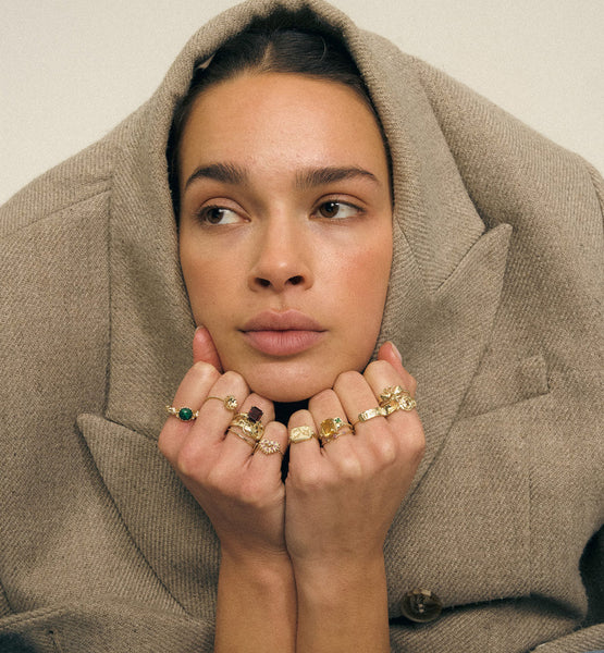 Anna + Nina Gilded Romance Ring 14K Gold