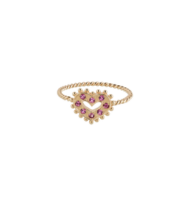 Anna + Nina Gilded Romance Ring 14K Gold