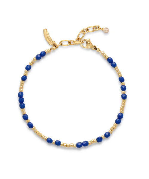 Le Veer Halo Bracelet Blue Goldplated