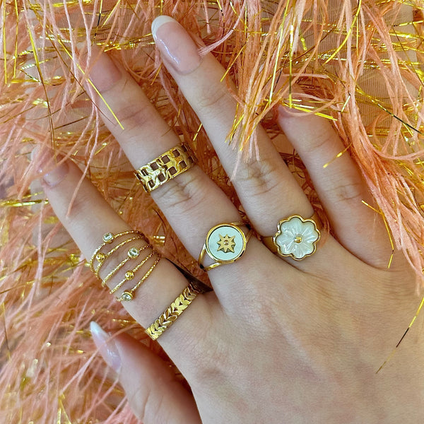 Zag Bijoux #15 Bubblebath Ring Goud