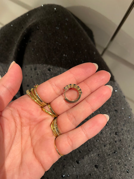 Bobby Rose Jewelry Moonshine Black Hoop Gold 15 mm
