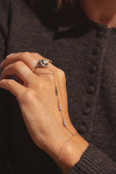 Bobby Rose Luxe Jazzy Silver Handbracelet