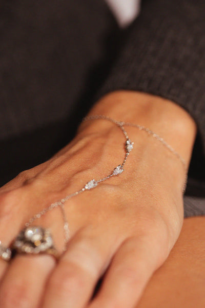 Bobby Rose Luxe Jazzy Silver Handbracelet