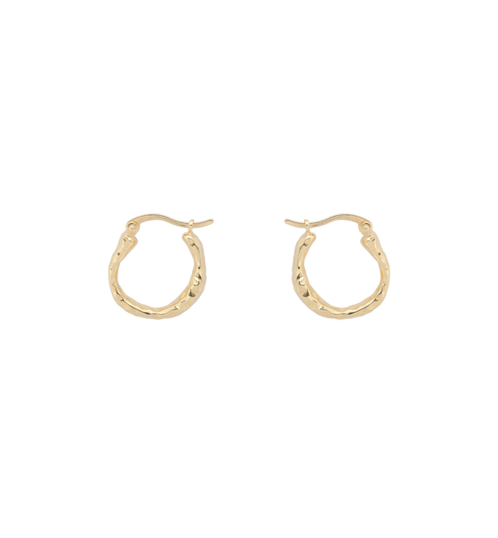 Anna+Nina Magical Parchment Hoop Earrings Silver Goldplated