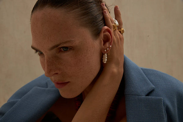 Mimi et Toi Single Marni Earrings Goldplated