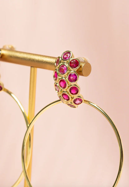 Carmen Collectables Mila Earrings Pink Goldplated