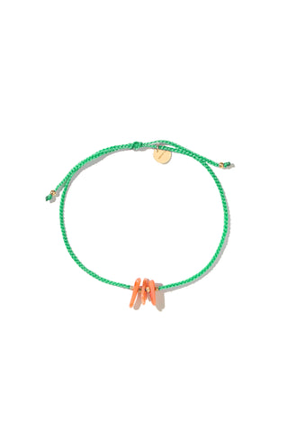 Mimi et Toi Nash Bracelet Light Green Goldplated