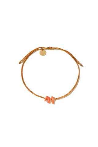 Mimi et Toi Nash Bracelet Brown Goldplated
