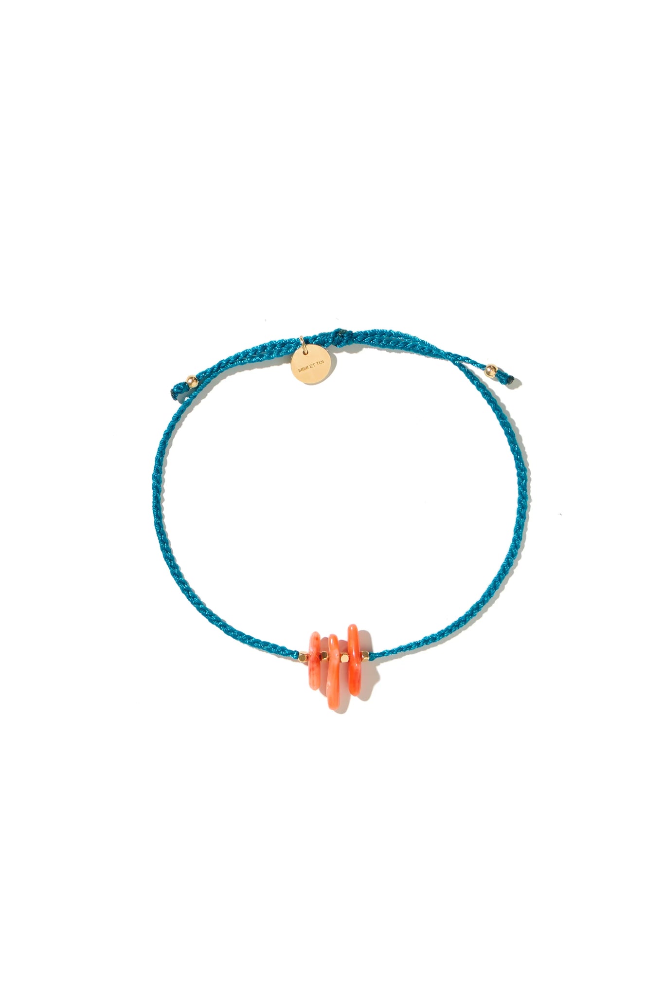 Mimi et Toi Nash Bracelet Petrol Goldplated