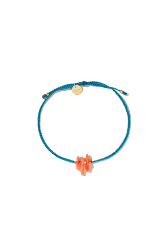 Mimi et Toi Nash Bracelet Petrol Goldplated