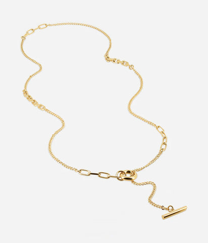 Zag Naboo Long Necklace Goud