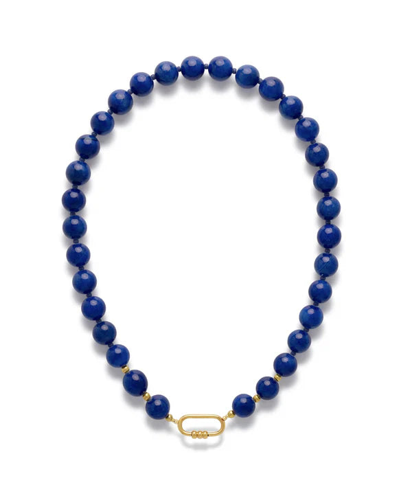 Le Veer Navy Bold Necklace Goldplated