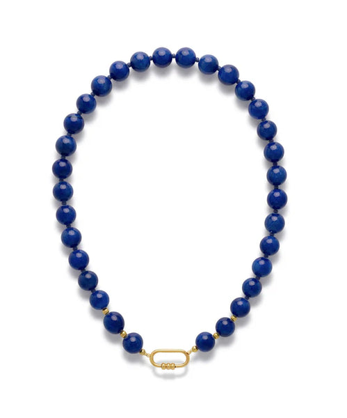 Le Veer Navy Bold Necklace Goldplated