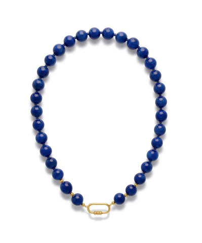 Le Veer Navy Bold Necklace Goldplated