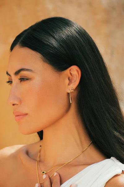 The Spice Of Life Pearl Bar Stud Oorbel Zilver