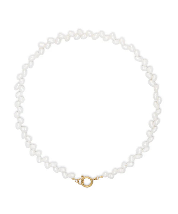 Le Veer Pearl Petal Necklace Gold