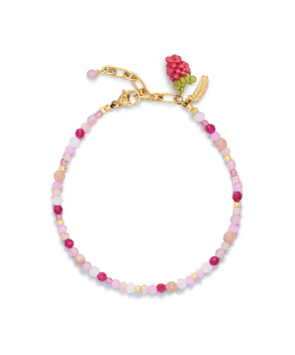 Le Veer Raspberry Rose Bracelet Gold