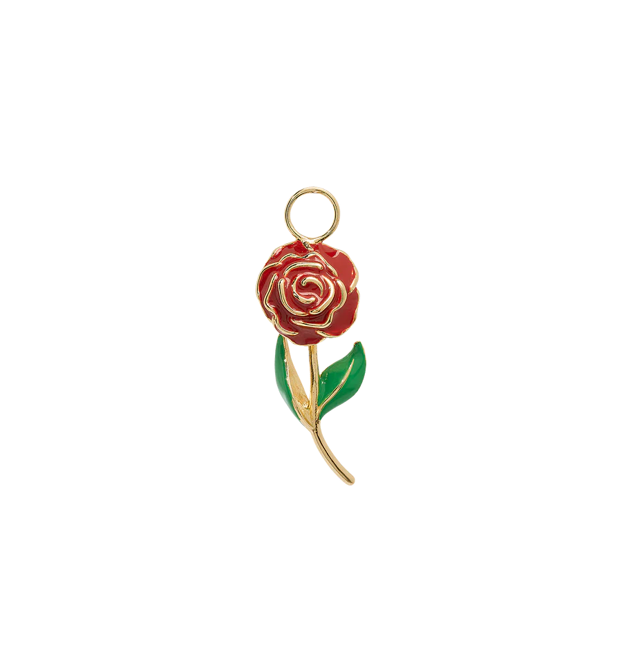 Anna + Nina Roses Are Red Charm Goldplated