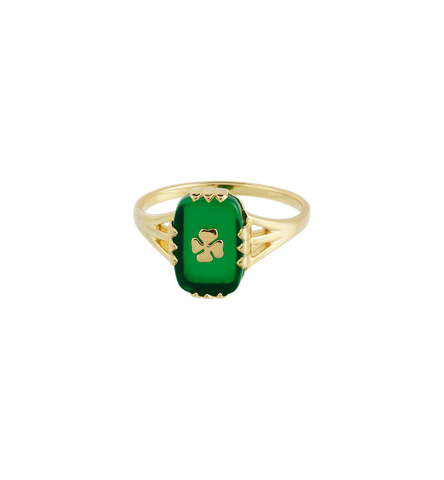Anna+Nina Lucky Shamrock Ring Goldplated