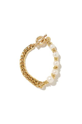 Mimi Et Toi Sloane Brass Polished Bracelet Goldplated