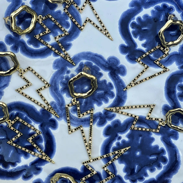 Carmen Collectables Stormi Earrings Black Goud