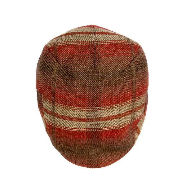 Old Habits Die Hard Flat Cap Redwood Plaid